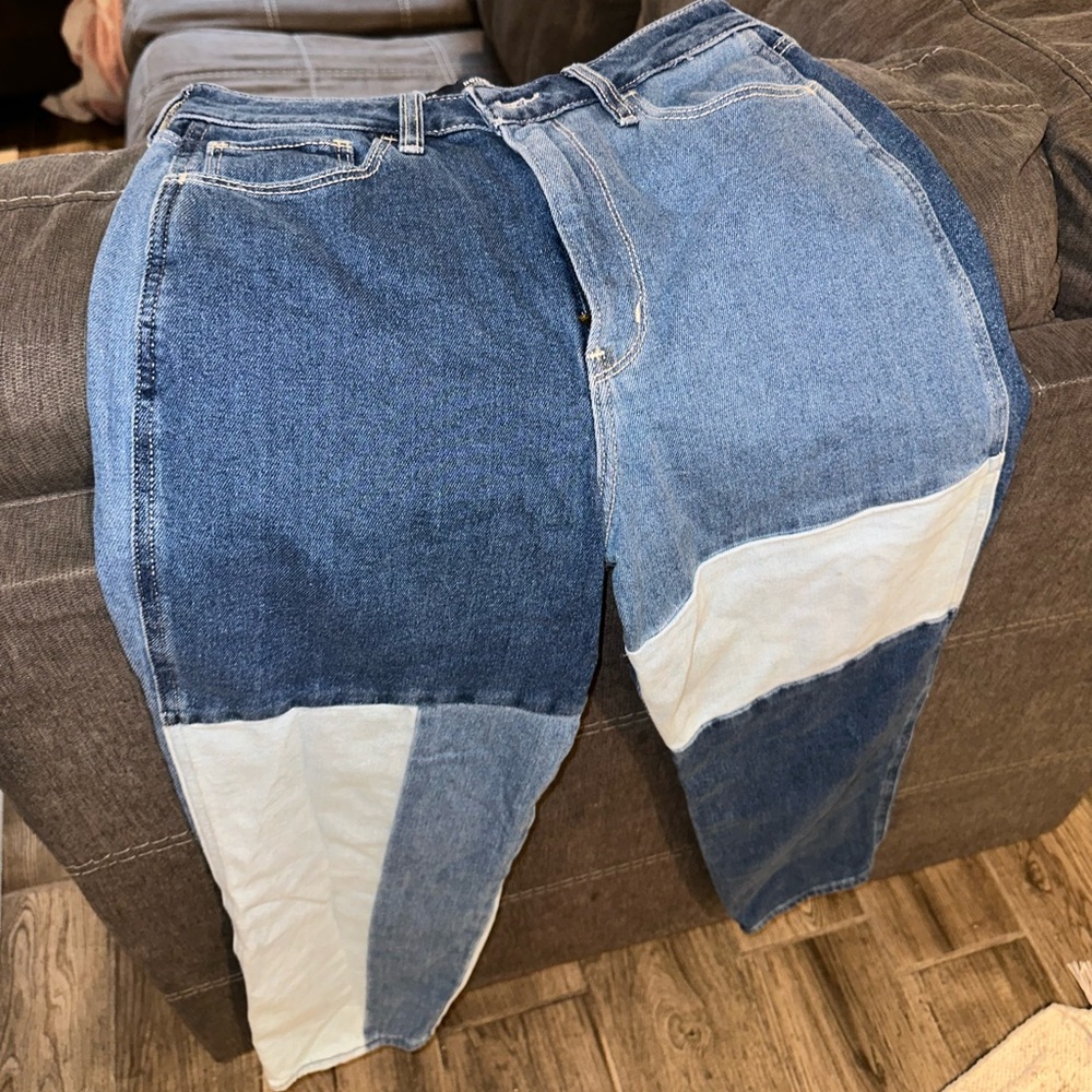 Hollister color block jeans